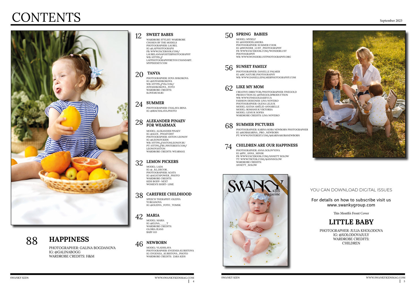 Swanky Kids Editions September 2023 Mother & Baby