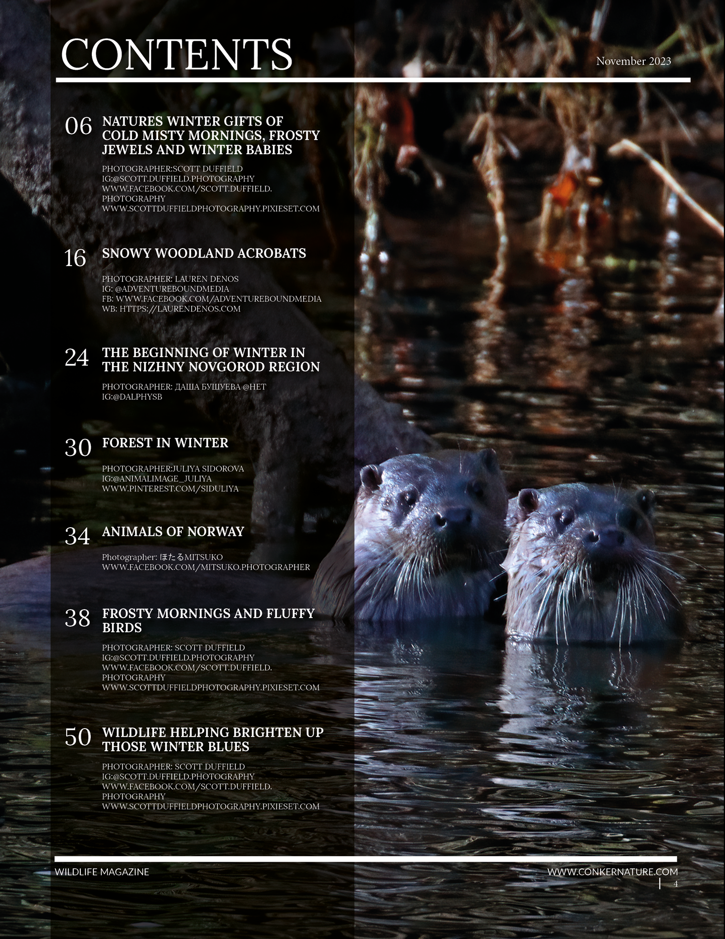 Conker Nature Magazine - November 2023: The Winter Wildlife Issue