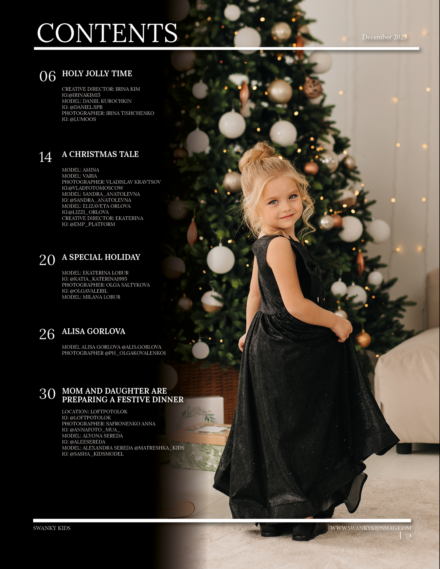 Rivista Swanky Kids - Dicembre 2023: The Swanky Kids Edition The Luxe Issue II