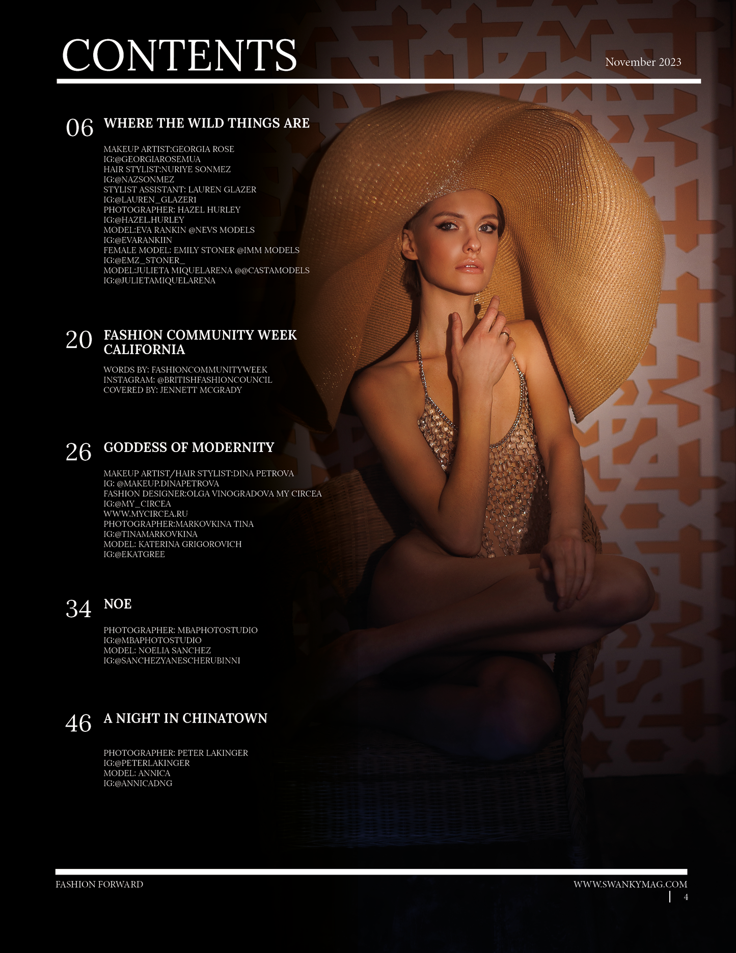 Swanky Fashion Magazine - November 2023: The Fashion Edition Issue III⁠