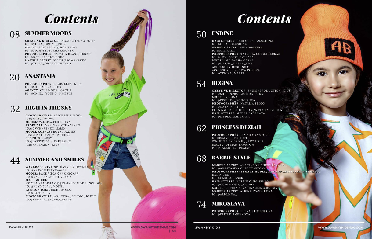 Rivista Swanky Kids AGOSTO 2022 VOL XXI Numero 2