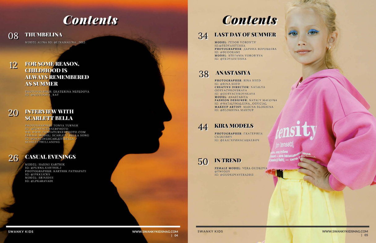 Rivista Swanky Kids settembre 2022 VOL XXII Numero 03